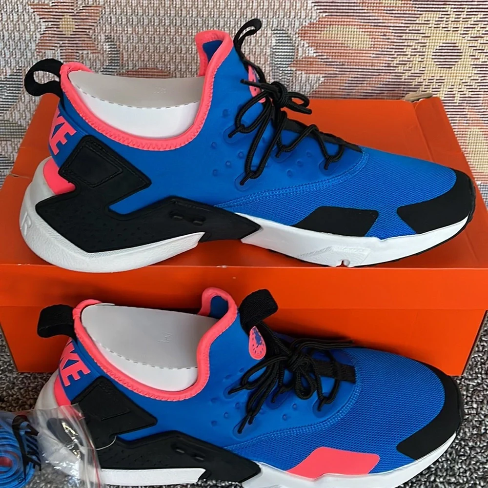 NIKE Men’s AIR HUARACHE DRIFT
BLUE NEBULA/BLACK
AH7334 403 Sneakers Athletic - Picture 3 of 16